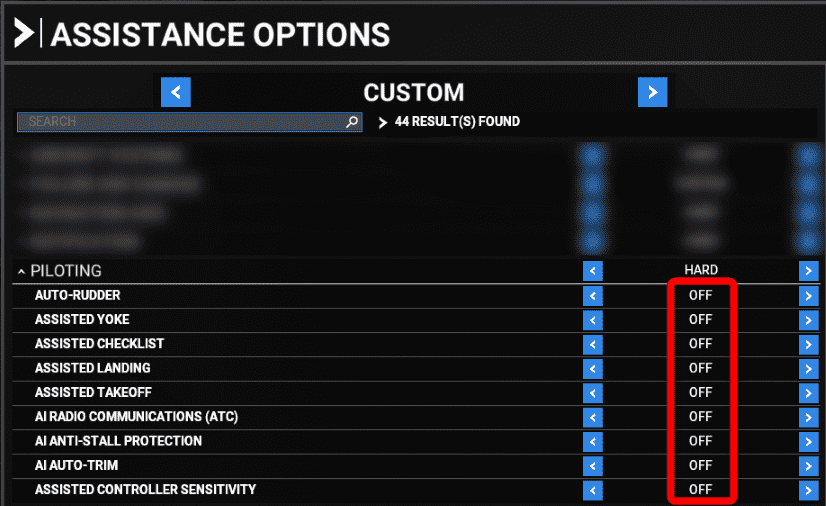 MSFS Assistance Options MSFS Assistance Options