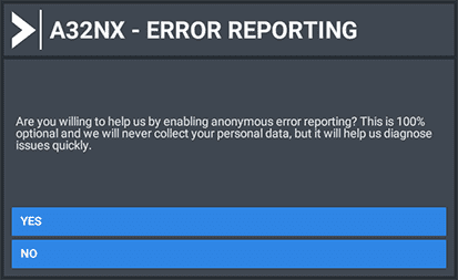 Consent Dialog for Error Reporting Consent Dialog for Error Reporting