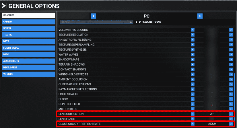 MSFS Graphic Settings MSFS Graphic Settings