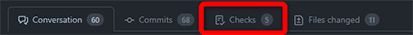 GitHub PR Checks tab GitHub PR Checks tab